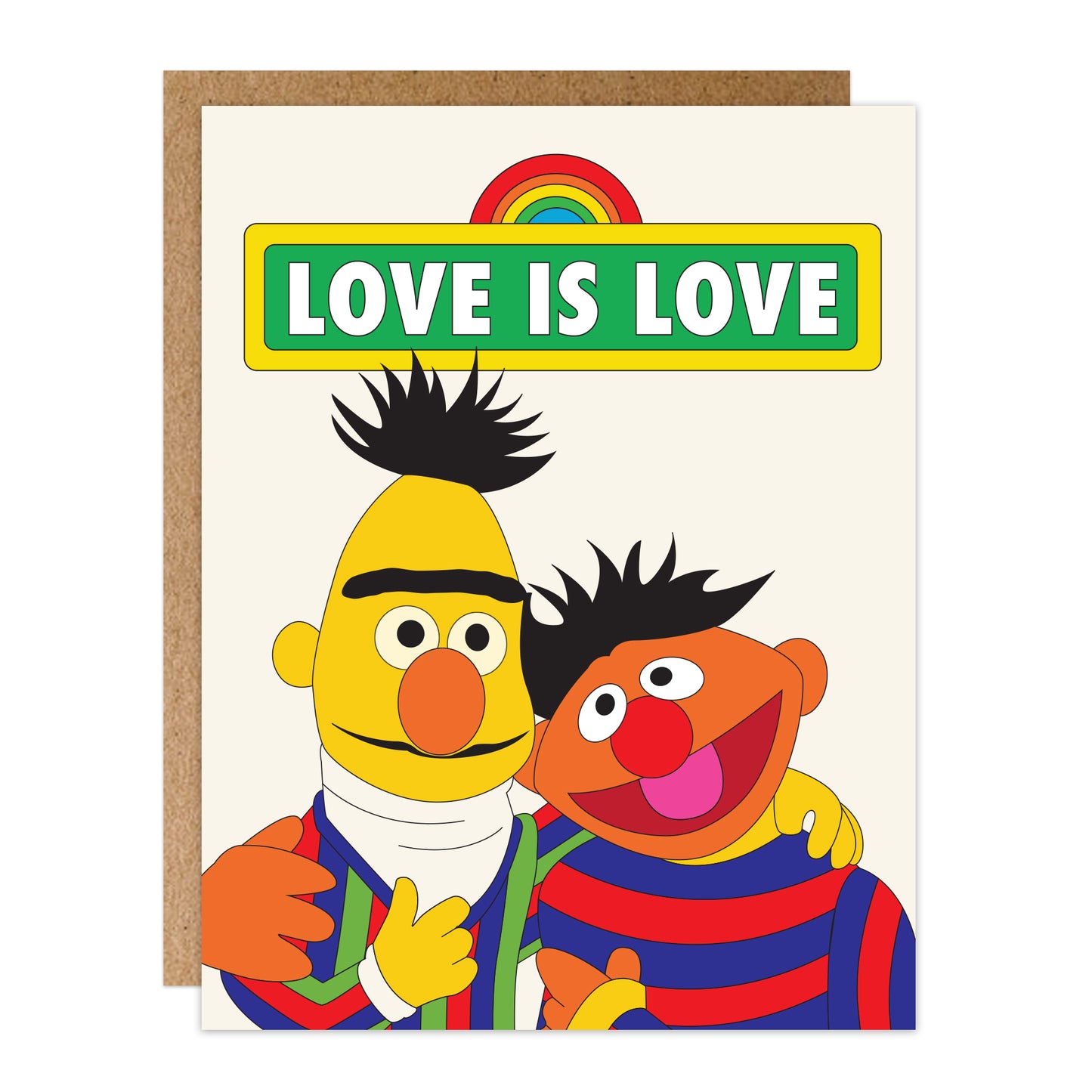 Love is Love Bert Ernie Card