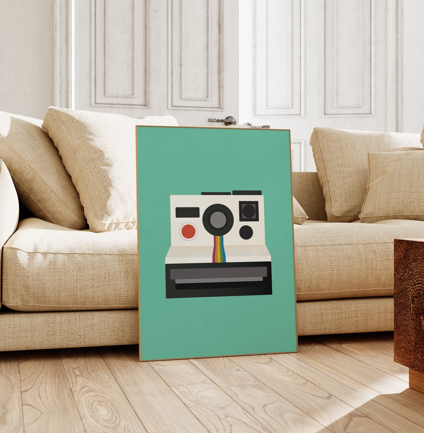 Retro Polaroid Camera Art Print