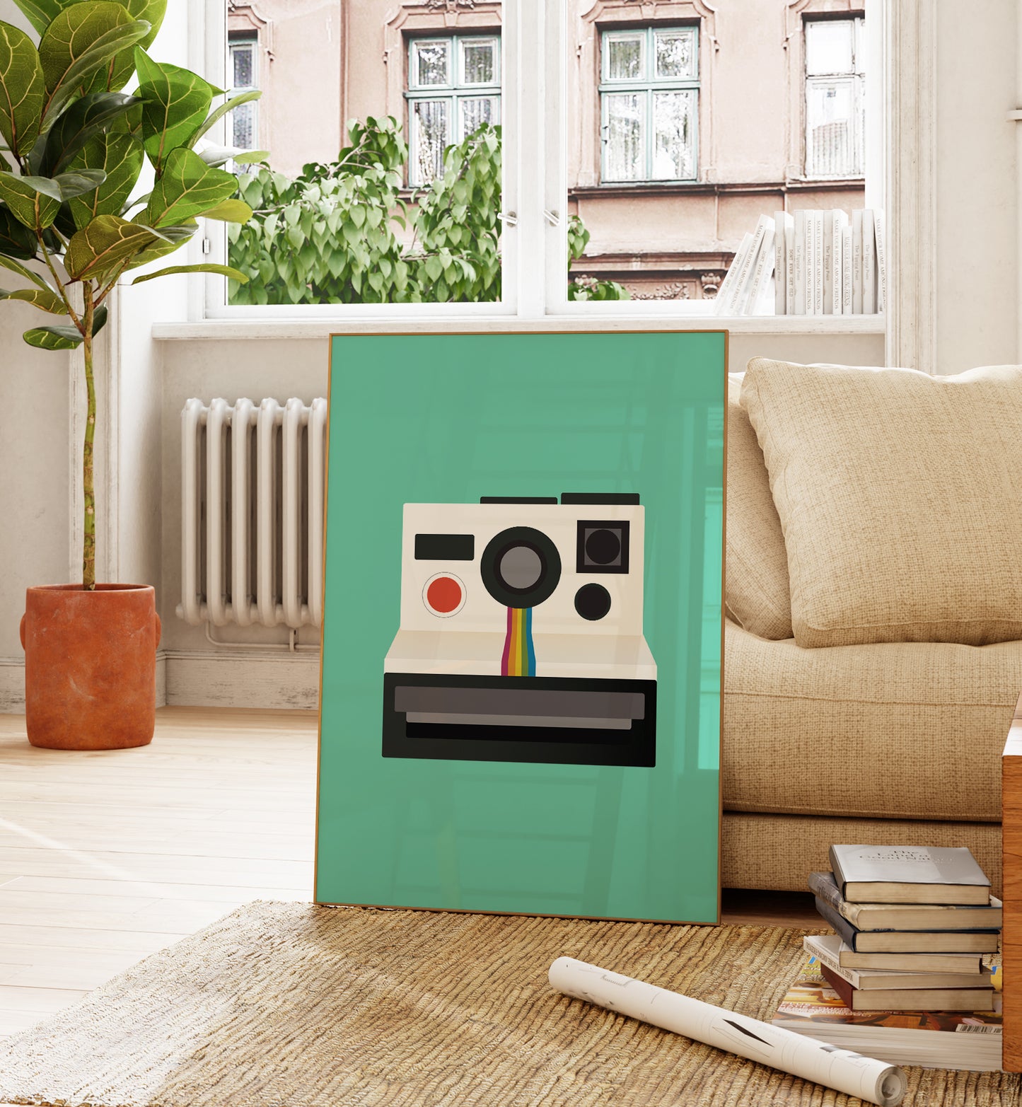 Retro Polaroid Camera Art Print