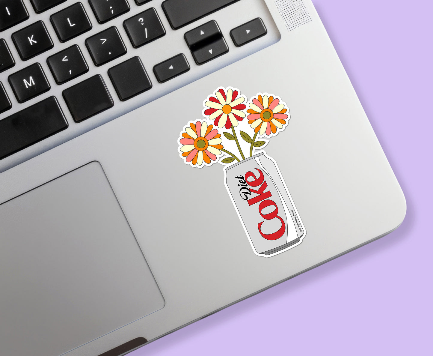 Diet Coke Flowers Sticker
