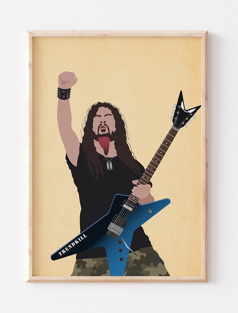 Dimebag Darrell Minimalist Print