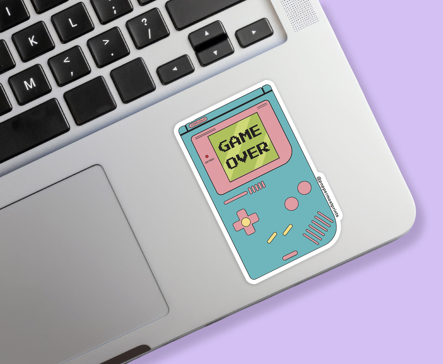 Game Over Retro Gameboy Sticker