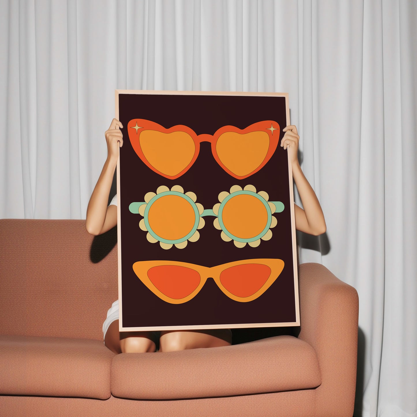 Cat Eye Glasses Print