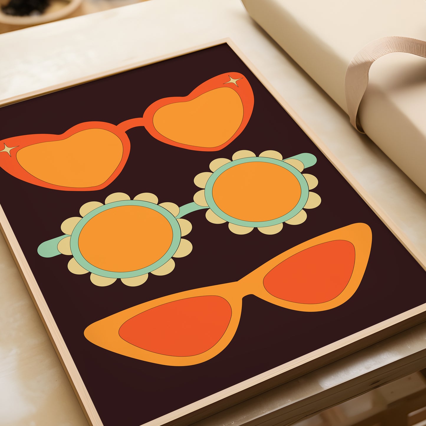 Cat Eye Glasses Print
