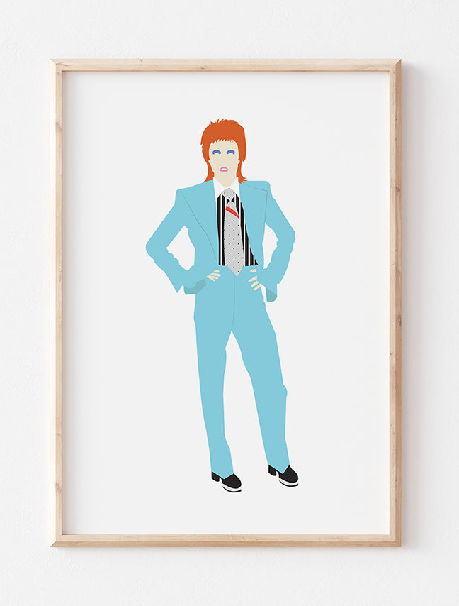 David Bowie Minimalist Print - Life on Mars