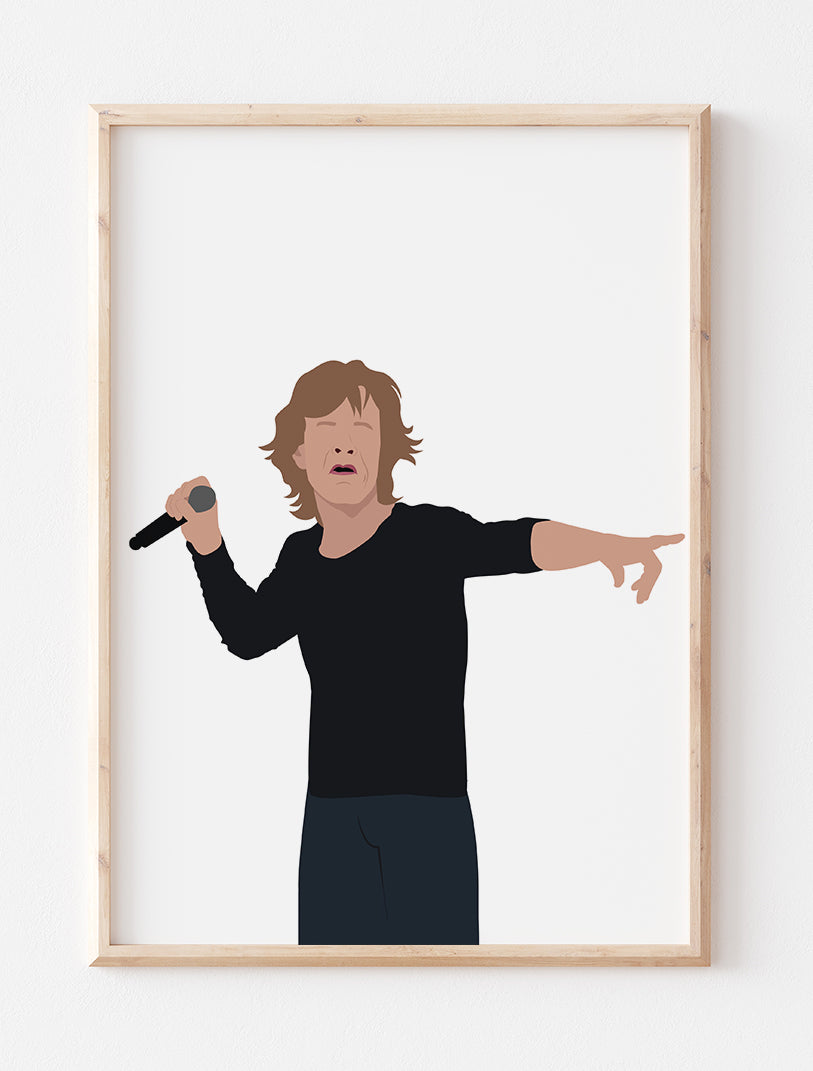 Mick Jagger Minimalist Print