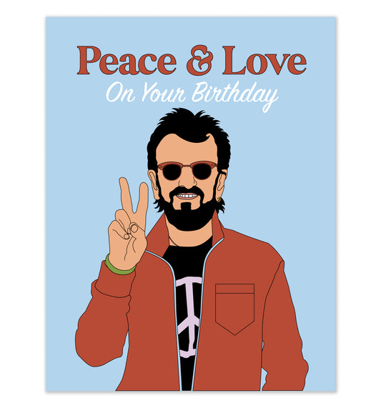 Peace & Love Birthday Card