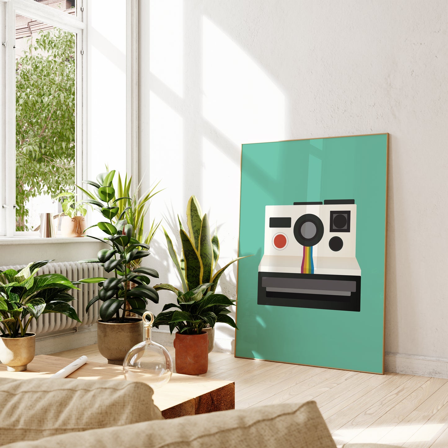 Retro Polaroid Camera Art Print