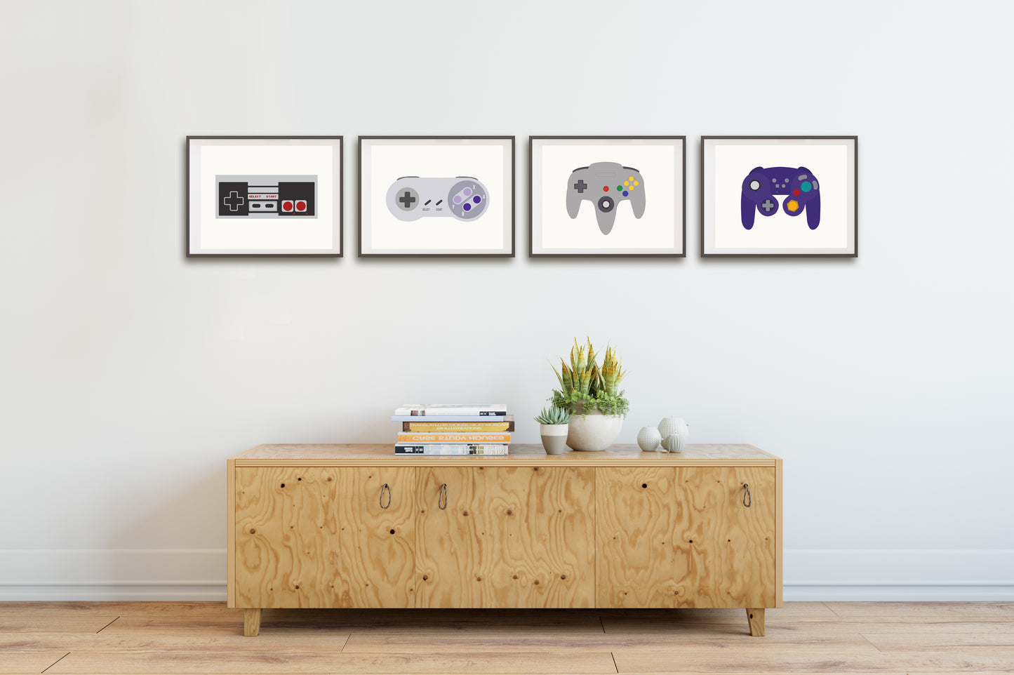 Video Game Controller Prints (White)
