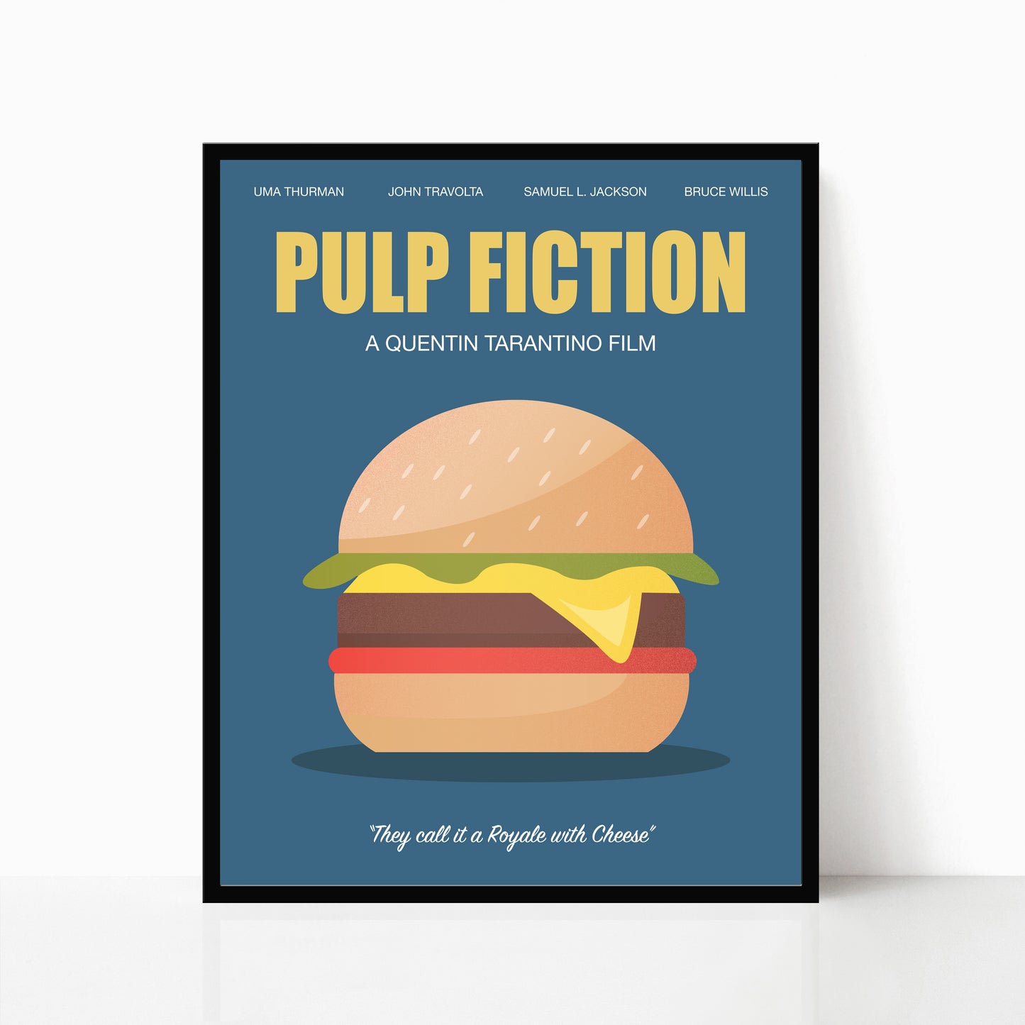 Pulp Fiction Minimalist Poster (Royale with Cheese)