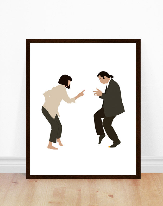 Pulp Fiction Minimalist Print (Dance Scene)