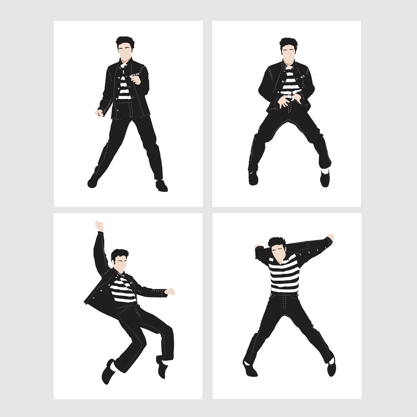 Elvis Presley Set of Four Jailhouse Rock Prints