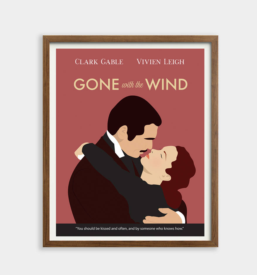 Gone with the Wind Minimalist Movie Poster