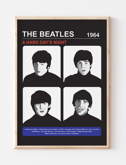 Beatles - A Hard Day's Night Art Print