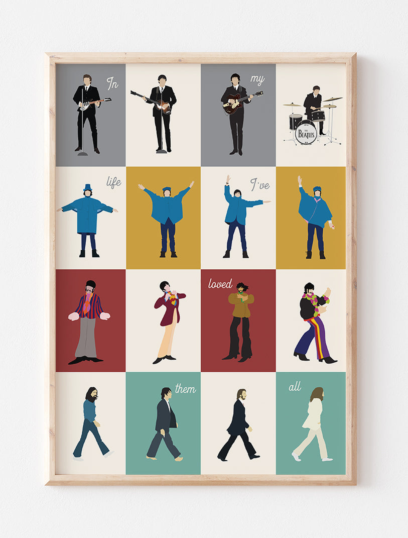 Beatles In My Life Minimalist Print