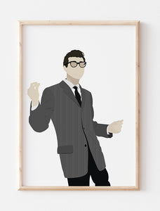 Buddy Holly Minimalist Art Print