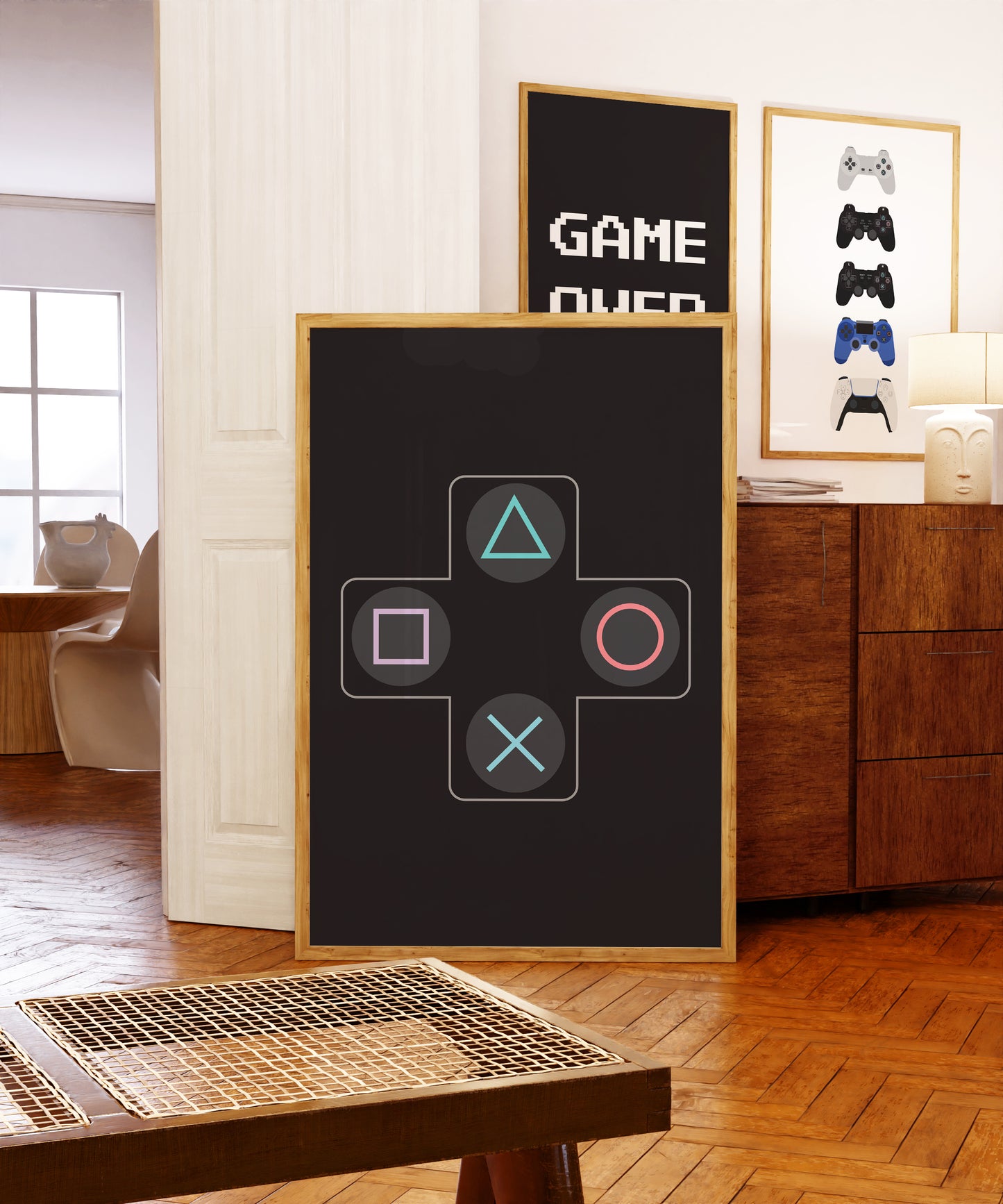 Gaming Buttons Minimalist Art Print