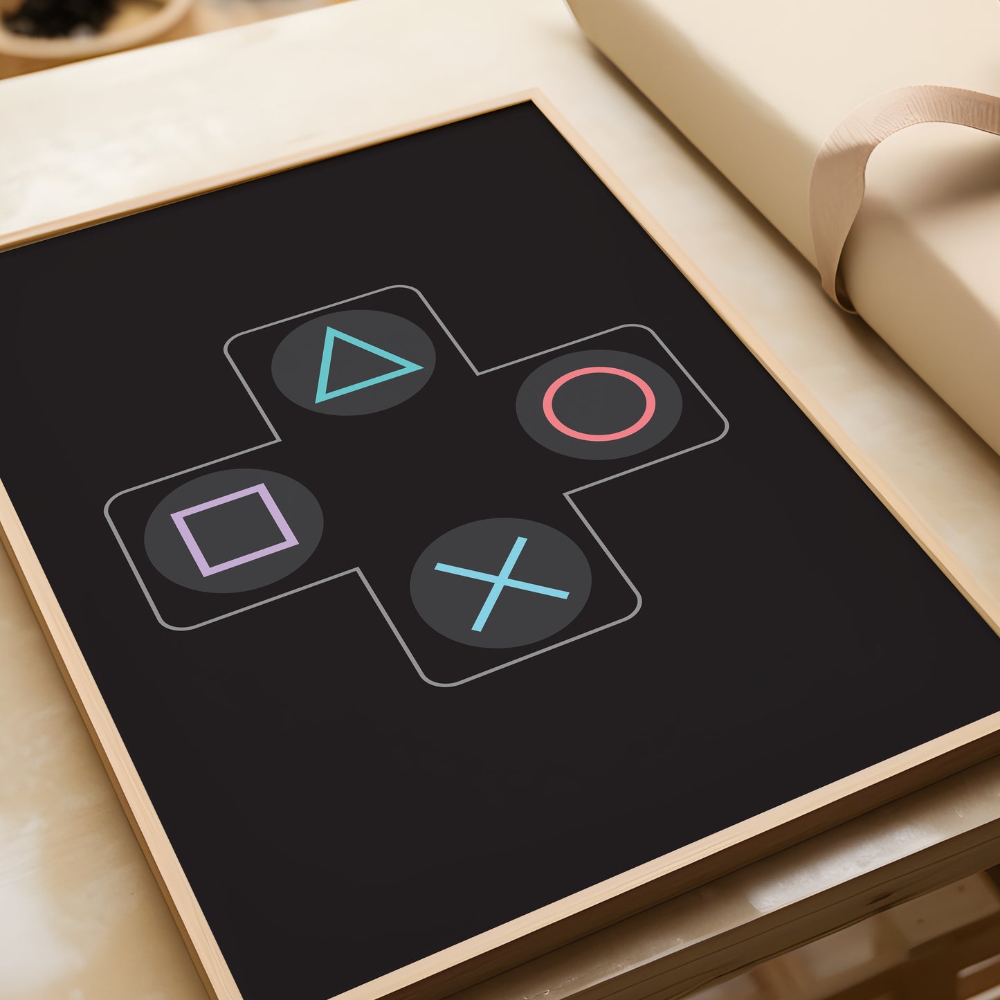 Gaming Buttons Minimalist Art Print