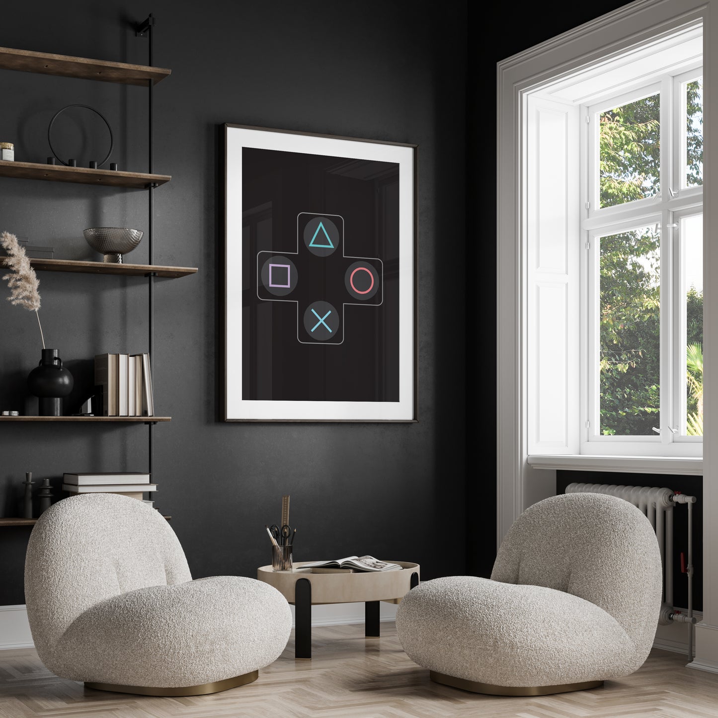 Gaming Buttons Minimalist Art Print