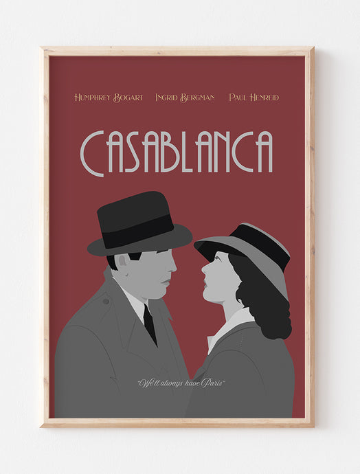 Casablanca Minimalist Movie Poster
