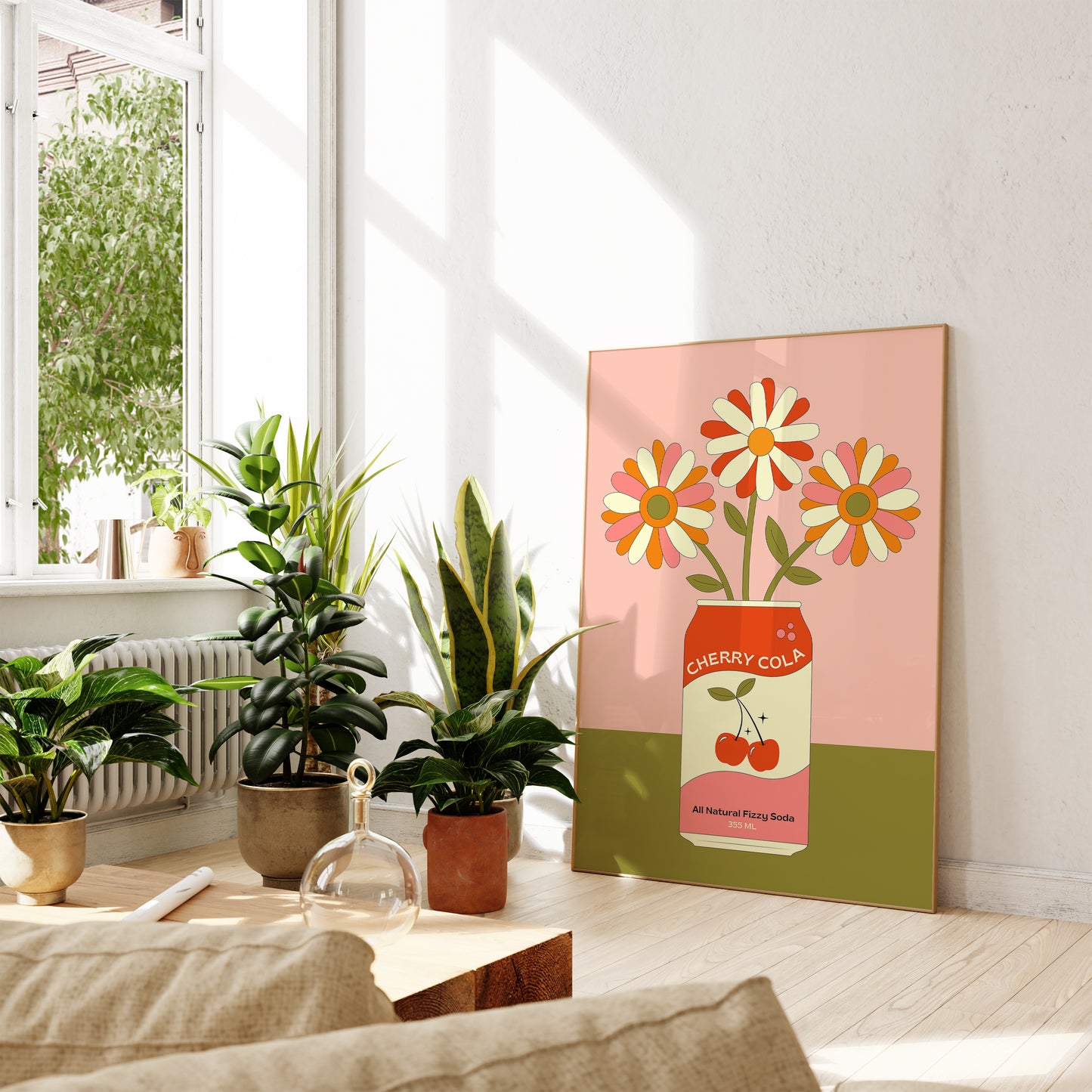 Cherry Cola Vase Art Print