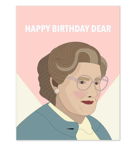 Mrs. Doubtfire Birthday Card