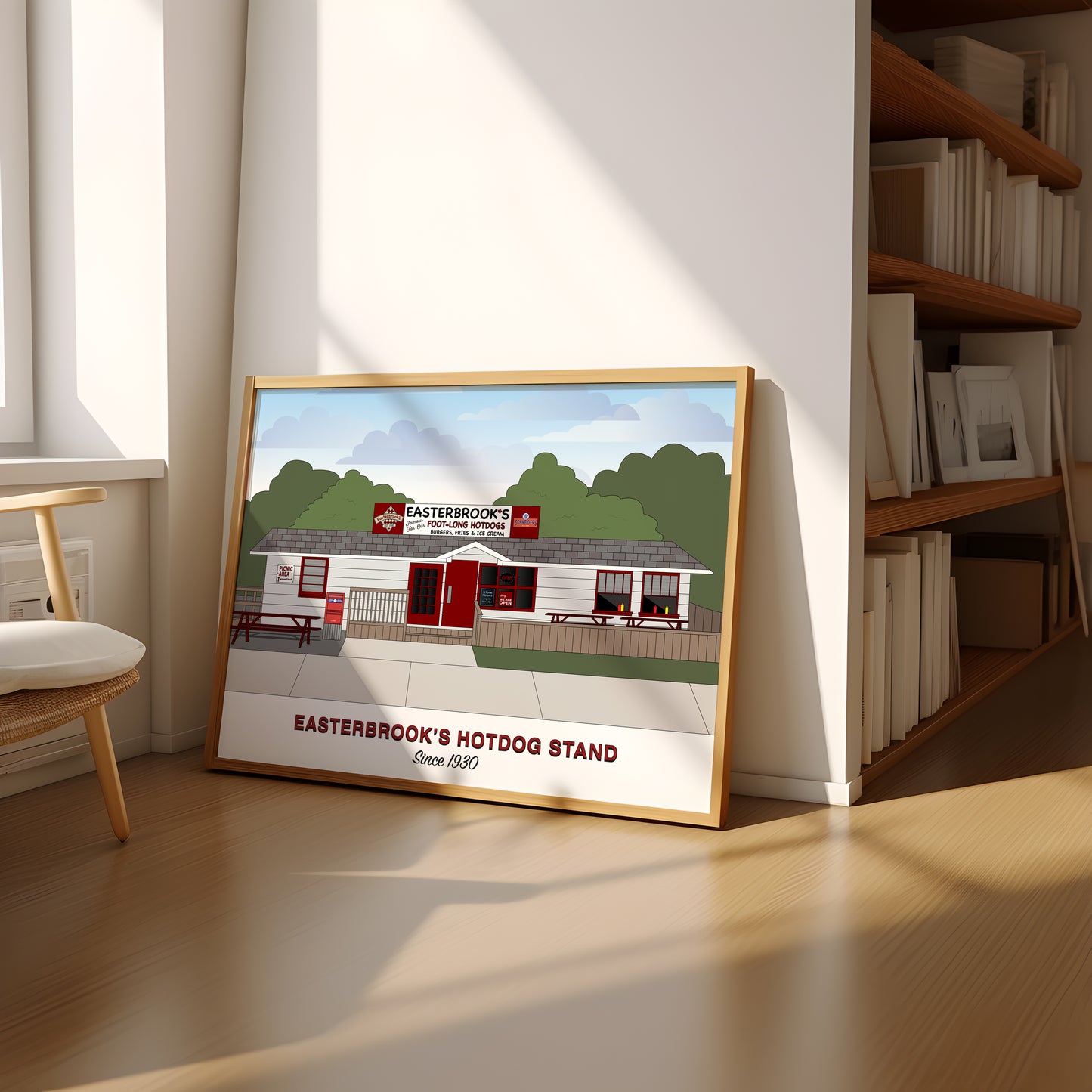 Easterbrooks Hotdog Stand Art Print