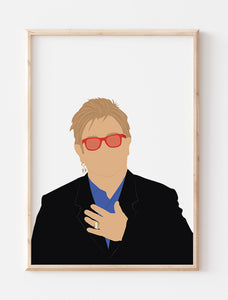 Elton John Minimalist Print