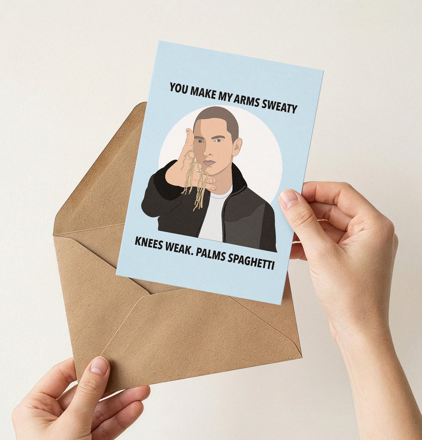 Eminem Palms Spaghetti Card