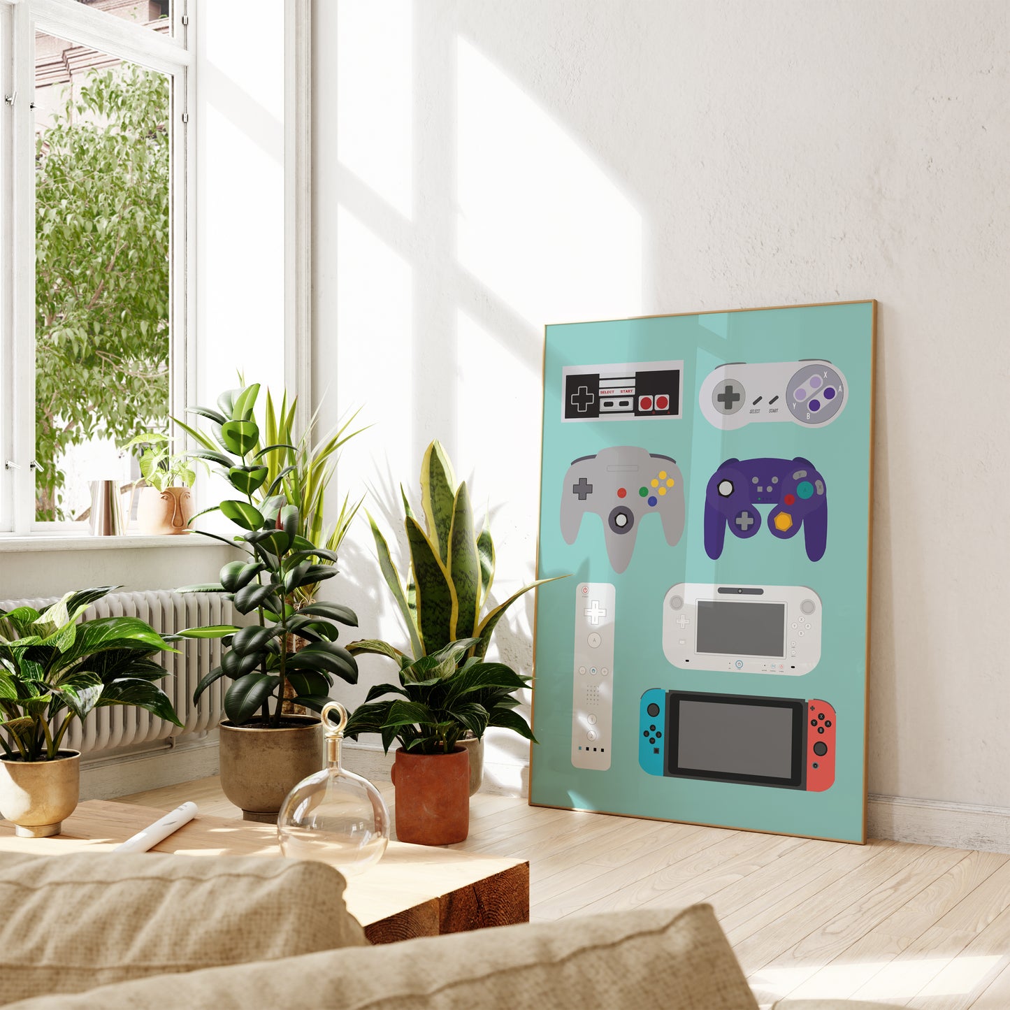 Gaming Controllers - Nintendo Art Print