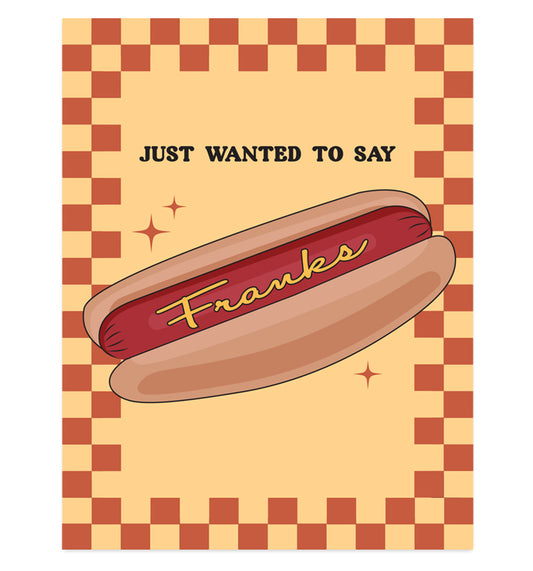 Franks Hot Dog Thank You Card