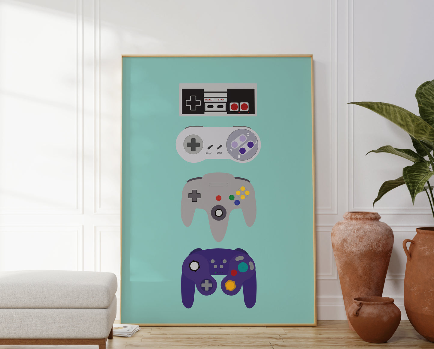Gaming Controllers - Evolution Art Print
