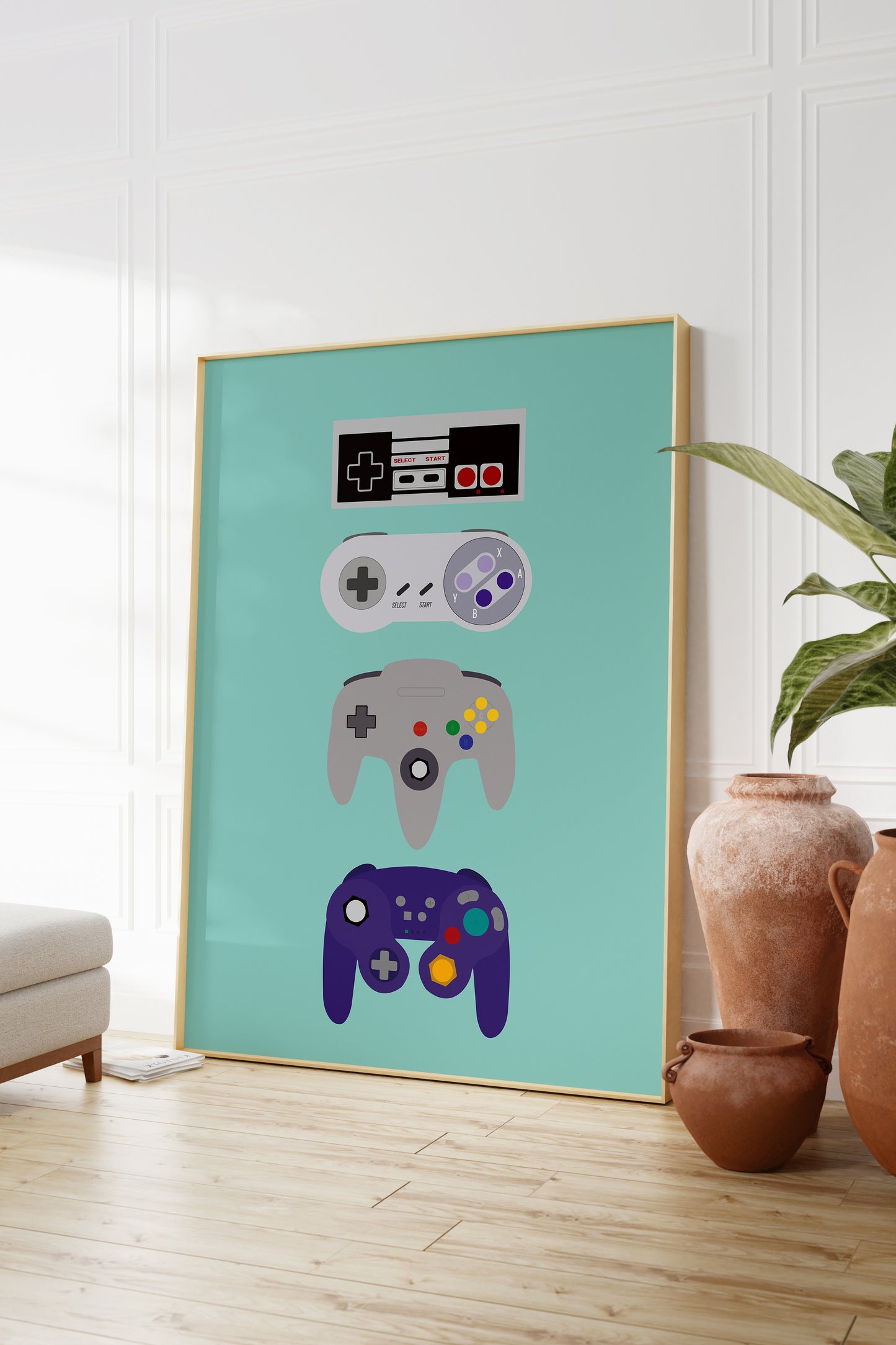 Gaming Controllers - Evolution Art Print