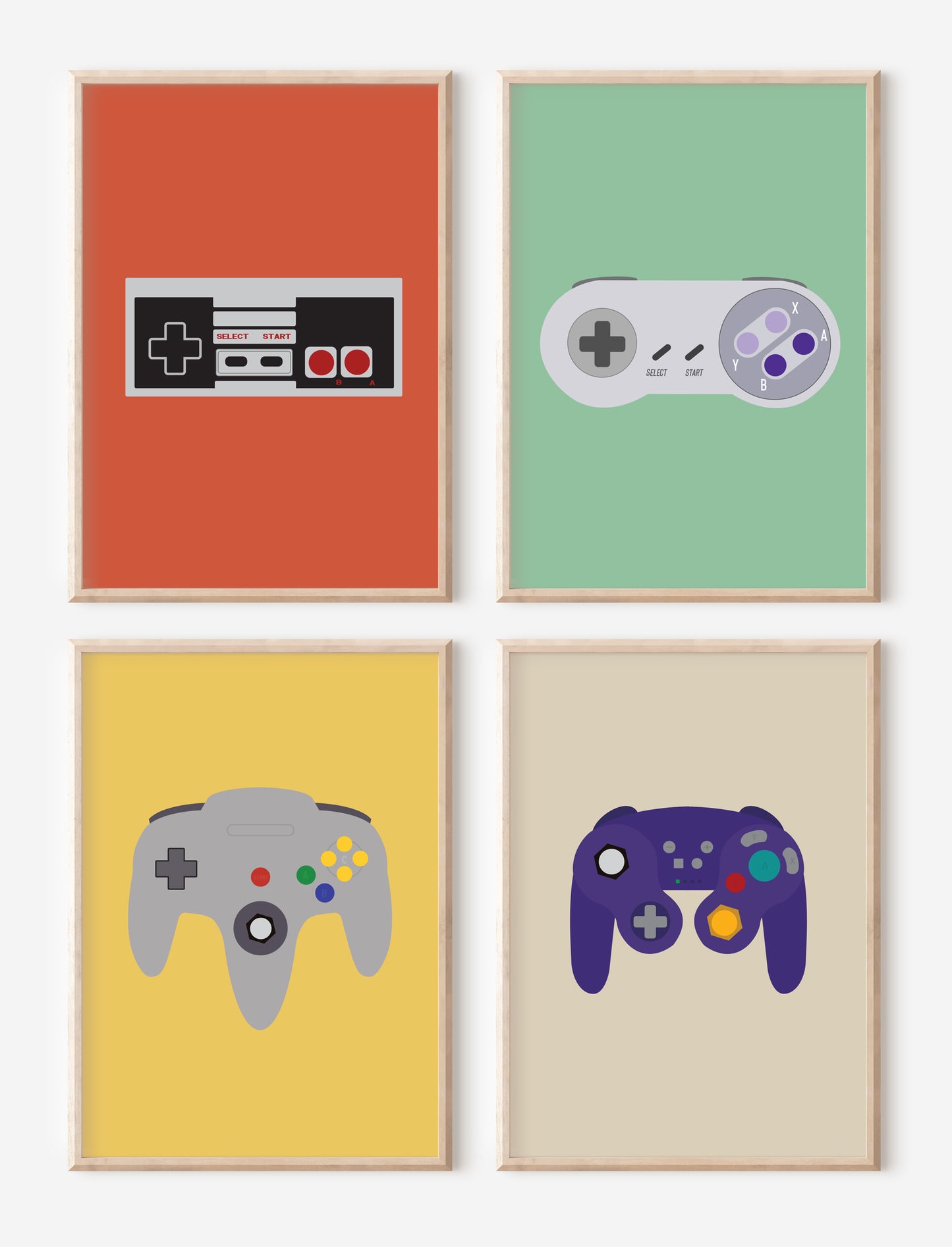 Retro Video Game Controllers Set