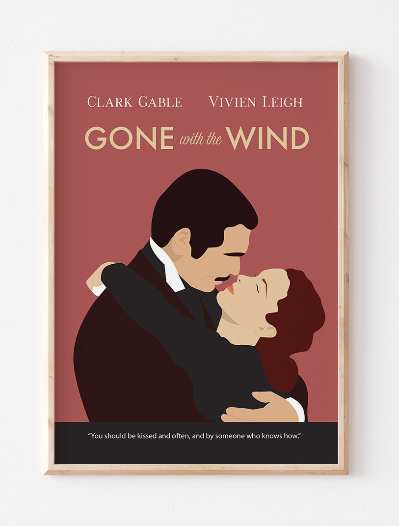 Gone with the Wind Minimalist Movie Poster