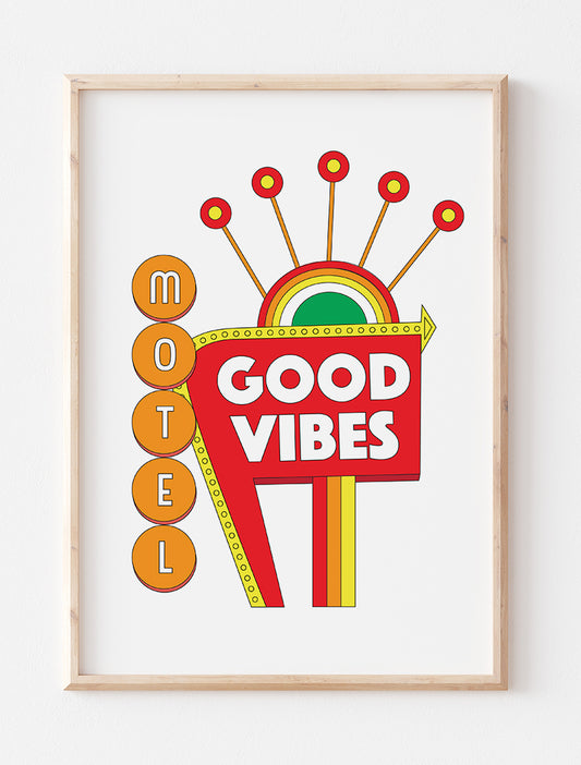 Good Vibes Motel Art Print