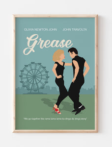 Grease Minimalist Movie Poster