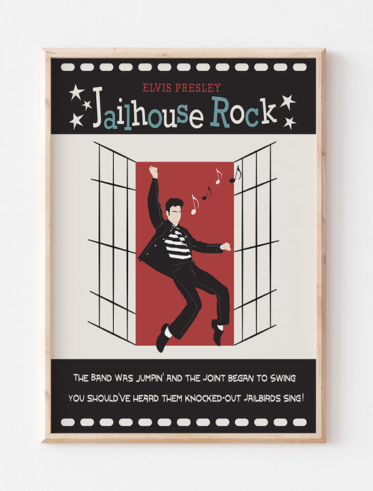 Jailhouse Rock Minimalist Poster