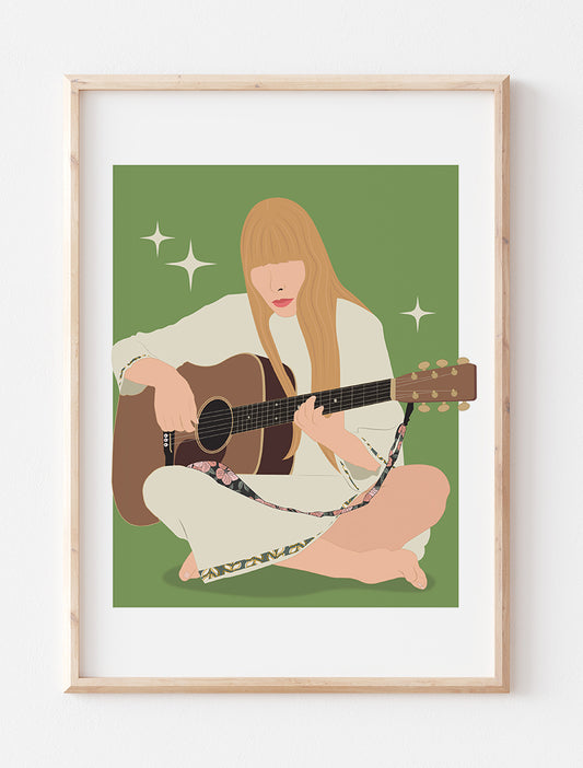 Joni Mitchell Minimalist Print