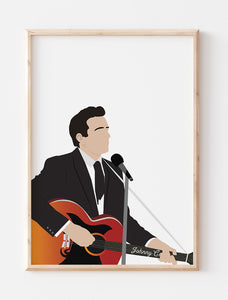 Johnny Cash Minimalist Print