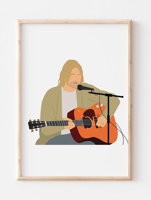Kurt Cobain Minimalist Print