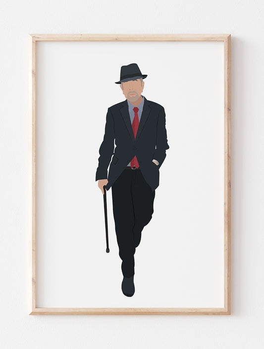 Leonard Cohen Minimalist Print