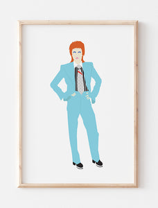 David Bowie Minimalist Print - Life on Mars