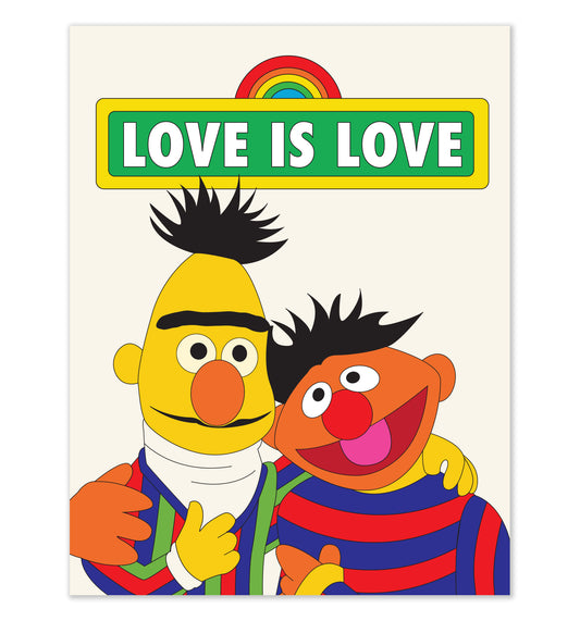Love is Love Bert Ernie Card