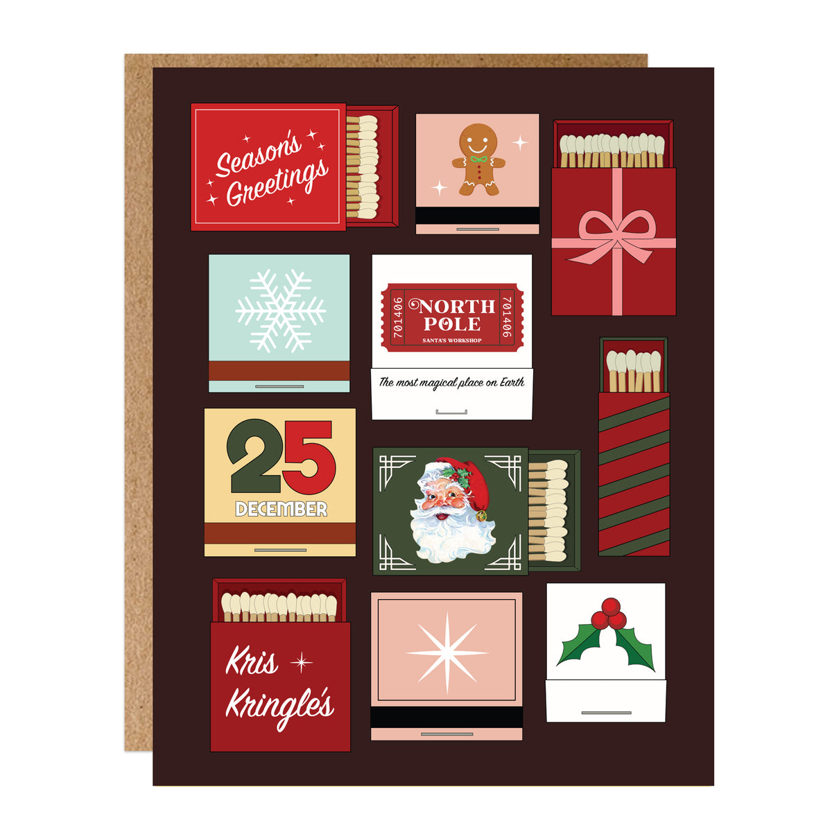 Holiday Matchbooks Christmas Card