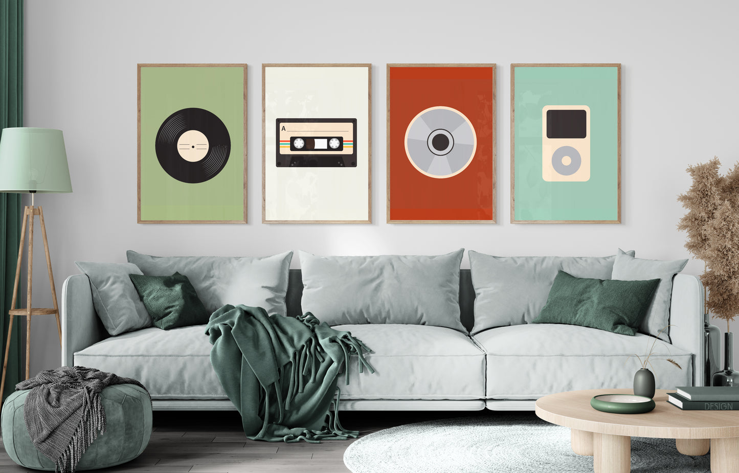 Evolution of Music Prints - Set of 4