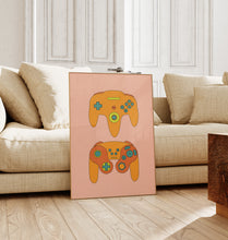 Retro Controllers Print - N64 + Gamecube