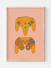 Retro Controllers Print - N64 + Gamecube