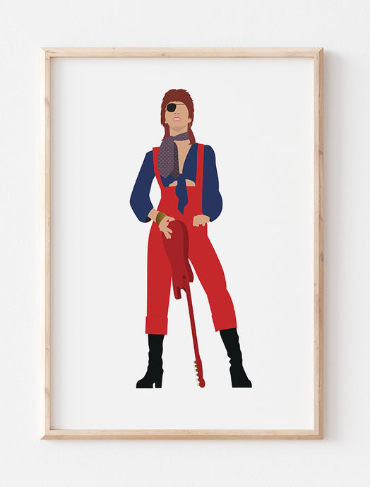 David Bowie - Aladdin Sane Minimalist Print