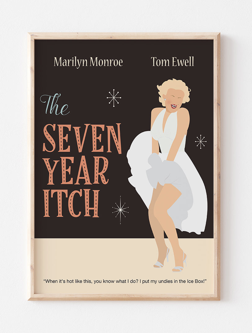Seven Year Itch Minimalist Movie Poster